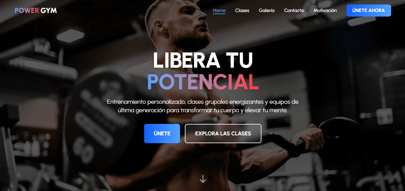 Sitio Web de Gimnasio